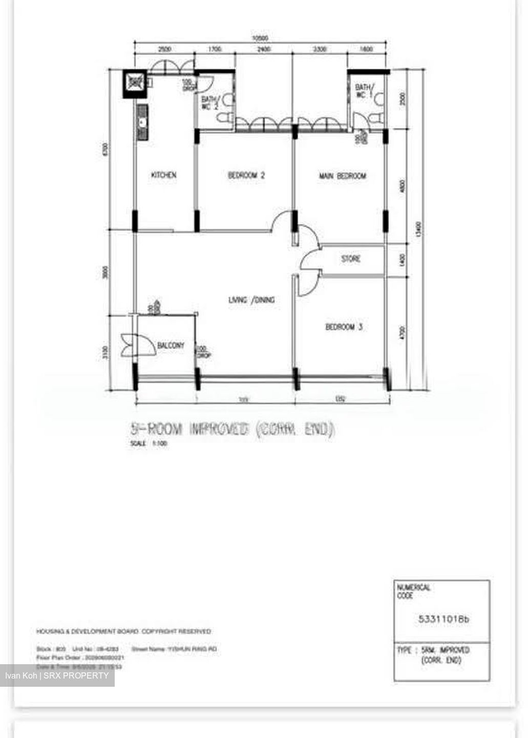 Blk 805 Khatib Gardens (Yishun), HDB 5 Rooms #626508691